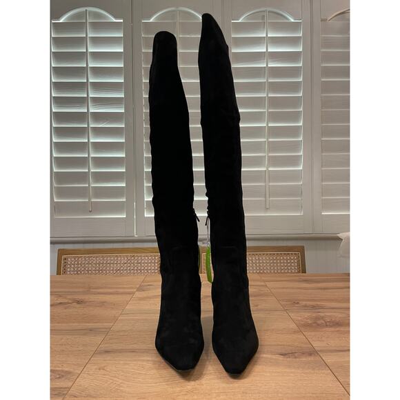 Sam Edelman Women's Shea Over the Knee Boots Black Suede Size 9 NWOB Luxe Boot - Picture 5 of 14